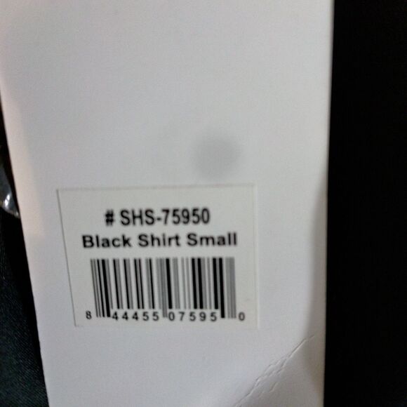 NWT Buckhead Besties Womans Small Top Blouse Black Long Sleeve Elastic Wrist - Picture 5 of 6